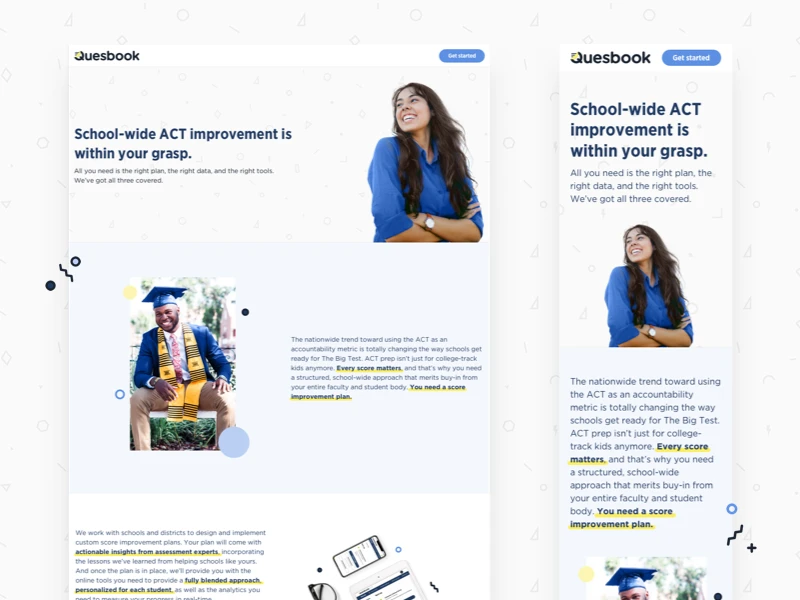 School Improvement Landing Page